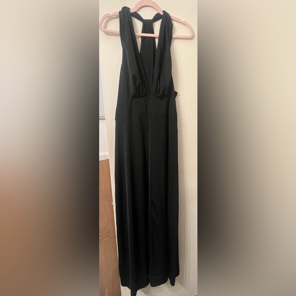 Banana Republic Black Maxi Halter Neck Dress